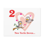 12 days two turtle doves postcard