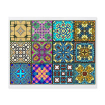 12 Different Tea Bag Tiles - Origami Folding Flyers