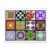 12 Different Tea Bag Tiles - Origami Folding Personalised Flyer
