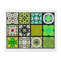 12 Different Tea Bag Tiles - Origami Folding Full Color Flyer