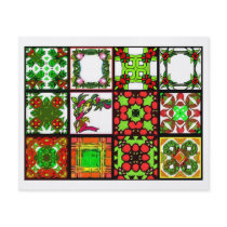 12 Different Tea Bag Tiles - Origami Folding Custom Flyer