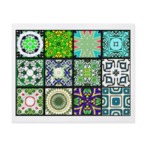 12 Different Tea Bag Tiles - Origami Folding Flyer Design