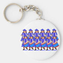 12 Drummers Drumming Key Chain