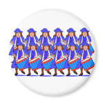 12 Drummers Drumming Refrigerator Magnet