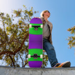12 Green & Purple Skateboard