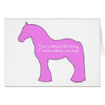 12 Hands Draft Horse Card