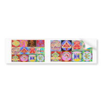 12 Reiki n Karuna Reiki Healing Designs Bumper Stickers