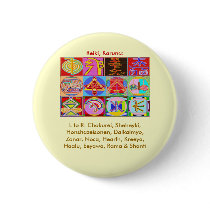 12 Reiki n Karuna Reiki Healing Designs Pinback Buttons