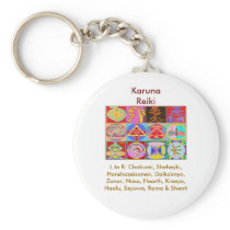 12 Reiki n Karuna Reiki Healing Designs Keychain