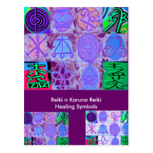 12 Reiki n Karuna Reiki Signs - Post Card