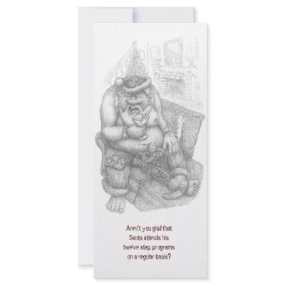 12 Step Santa - Christmas Rack Card by billluchsinger
