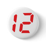 12 twelve  red alarm clock digital number pins