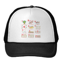 12 twelves days of christmas complete mesh hats