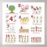 12 twelves days of christmas complete posters