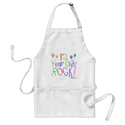 12 Year Olds Rock ! Apron by BirthdaysRock