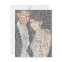 12pc Custom Photo "Mock" Puzzle Vertical Invite