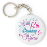 12th Birthday Princess keychains