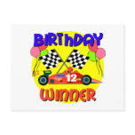 12th Birthday Race Car Birthday Postcard