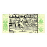 "12th century  Mediaeval Kitchen and Cook-Rack Car rack cards