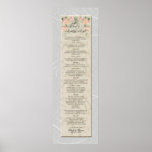 12x36 To Build a Lasting Love - Grey Damask Roses Poster