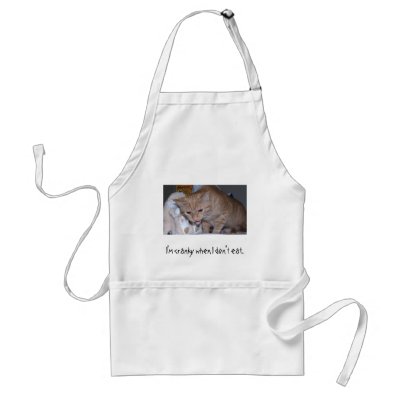 130, I'm cranky when I don't eat. Aprons by MeliaFox