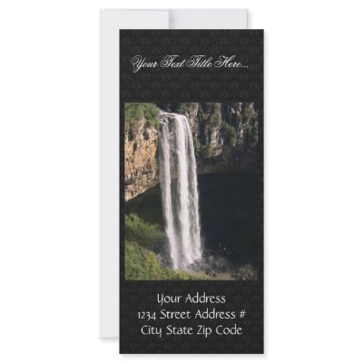 130M Falls At Caracol, Brazil,Falls Waterfall Cara Rack Card Template by animalpark