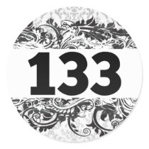 133 ROUND STICKER