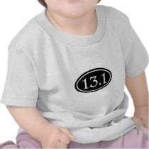 13.1 Half Marathon Black Oval T-shirts