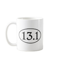 13.1 Half Marathon Oval Coffee Mug