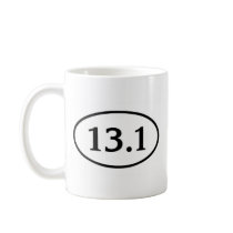 13.1 Half Marathon Oval Coffee Mug