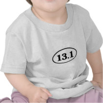 13.1 Half Marathon Runner Oval Tshirts