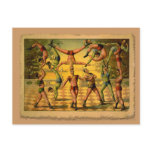 13 Acrobats Old Circus Poster on Tshirts Post Card