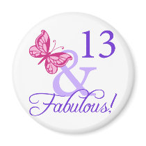13 And Fabulous Birthday Fridge Magnet