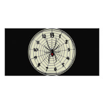 13 Hour Black Widow Clock in Frame Photo Cards