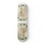 13 Hour Friendly Skeleton Clock Pattern Skateboard