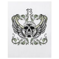 13 Hour Skull Clock Pattern Custom Flyer