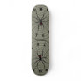 13 Hour Spider Web Clock Design Skateboard