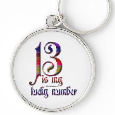 13 is my Lucky Number-Colour Key Chains by avisnoelledesigns