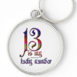 13 is my Lucky Number-Colour keychains