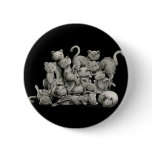 13 Lucky Black Cats Button