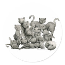 13 Lucky Black Cats Sticker