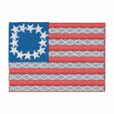 13 Star 1777 Flag Embroidered Hooded Sweatshirt by ZazzleEmbroidery