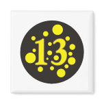 13-Thirteen Fridge Magnet