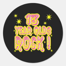 13 Year Olds Rock! (Pink) Sticker