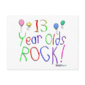 13 Year Olds Rock ! postcards