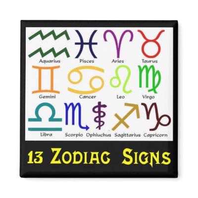13 Zodiac Signs Refrigerator Magnet by aresby