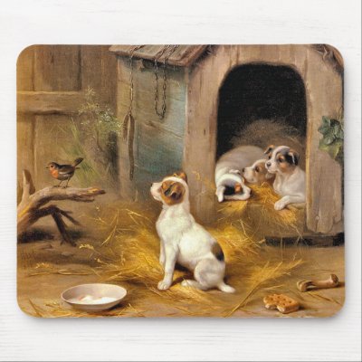 13b The Puppies Mouse Mats by VintagePets