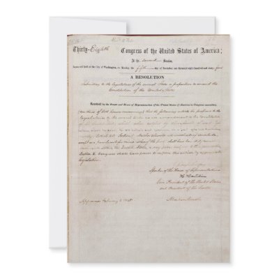13th Amendment of the United States Constitution Custom Invite by famousdocuments