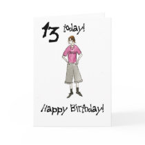 13th Birthday Card for a Boy