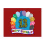 13th Birthday Gifts with Assorted Balloons Design Post Cards